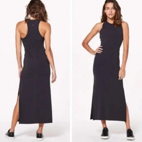 Lululemon Black Razorback Maxi Dress Size 4 - Picture 1 of 3